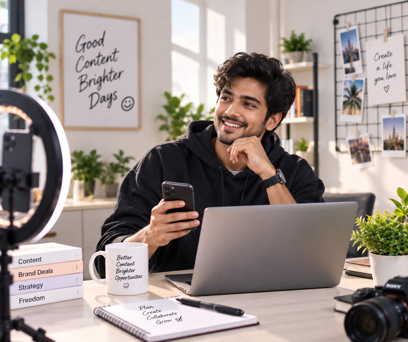 Indian Content Creator managing brand deals on DueMetrix